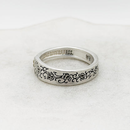 Tiny Silver Lace 1968, Custom Size, RARE Demi Spoon Ring, Vintage Spoon Ring Rings callistafaye