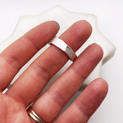 Fork Tine Ring, Hammered Stacking Ring, Reversible Ring Rings callistafaye