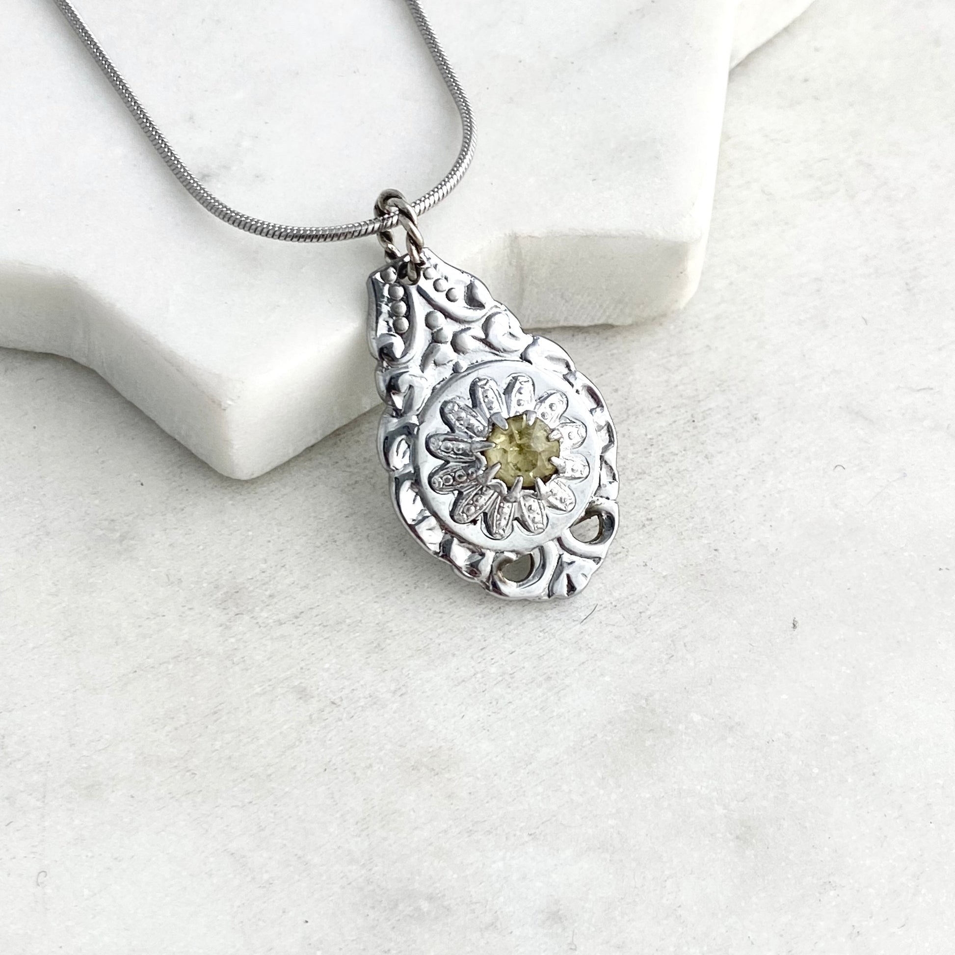 November Birthstone, Reclaimed Collector's Spoon Necklace, Vintage Spoon Jewelry Necklaces callistafaye   