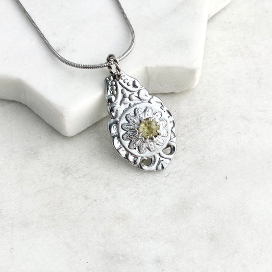 November Birthstone, Reclaimed Collector's Spoon Necklace, Vintage Souvenir Spoon Jewelry Necklaces callistafaye   