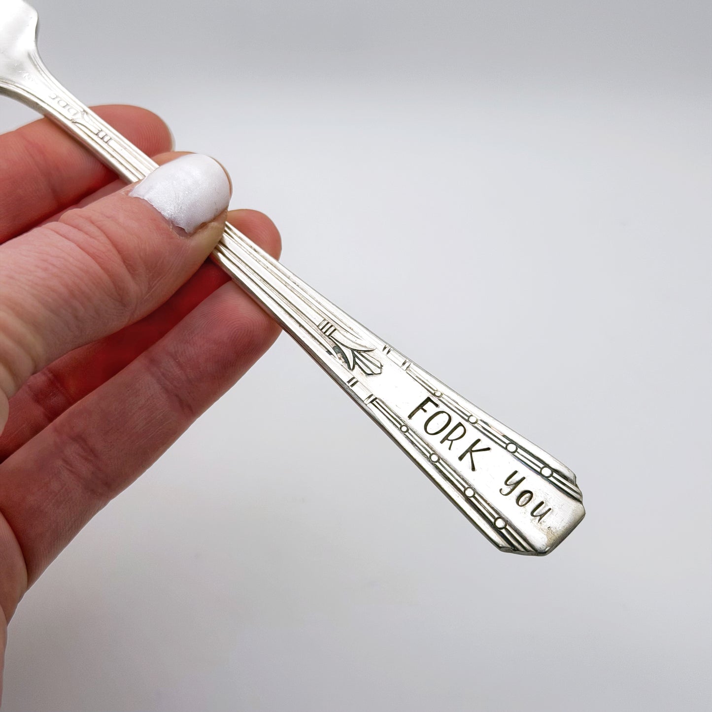Fork You, Pickle Fork, Olive Pick Fork, Hand Stamped Vintage Garnish Fork Forks callistafaye