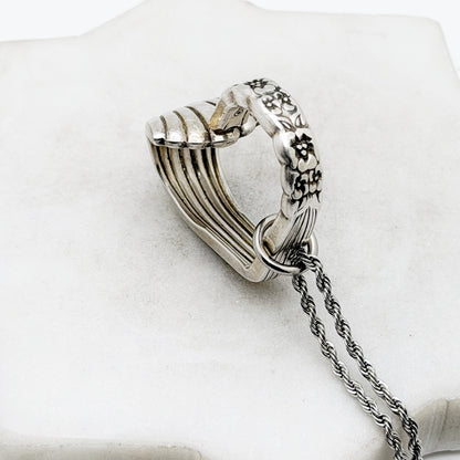 Floral Queen 1992, RARE Floating Heart, Vintage Spoon Jewelry Hearts callistafaye