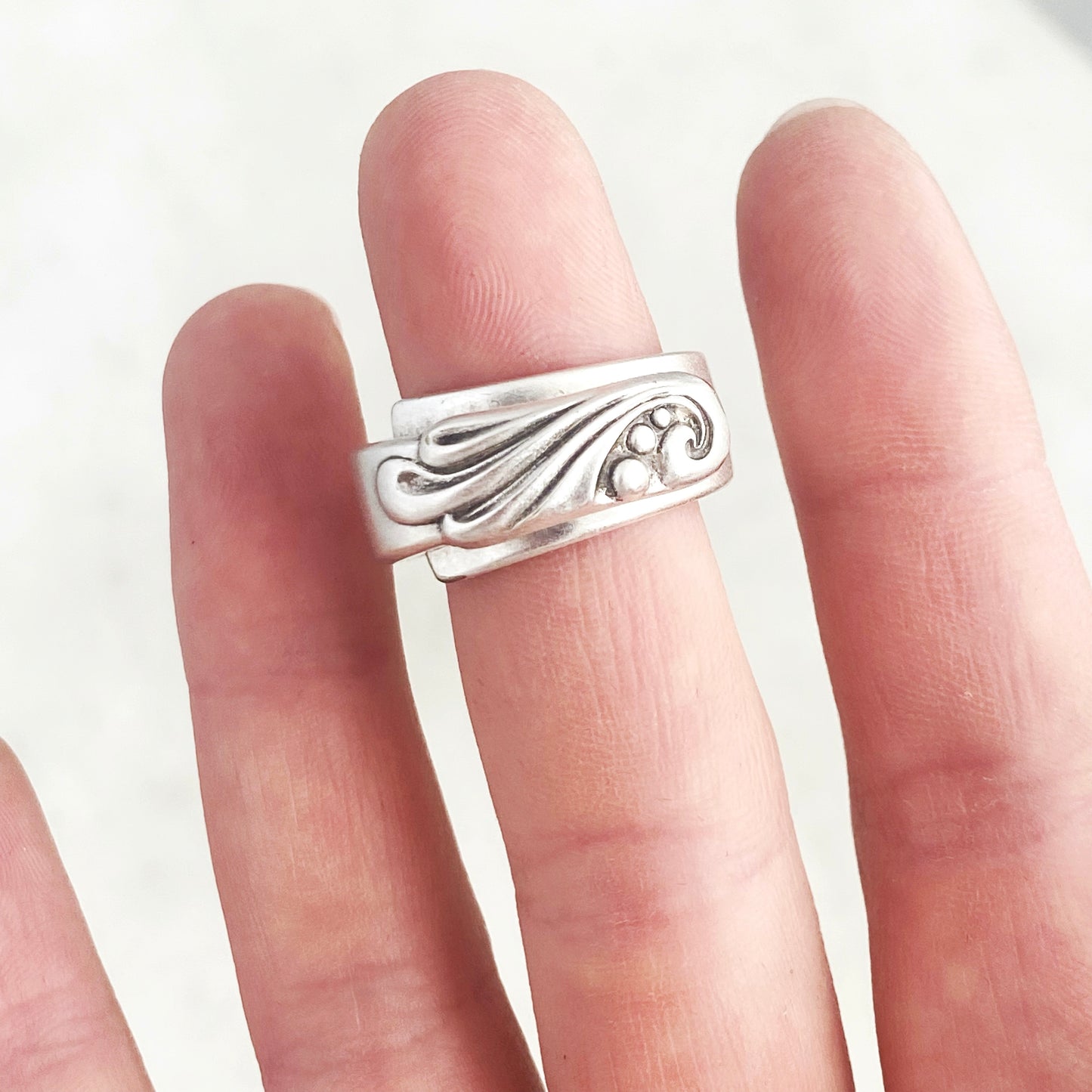 Wind Song 1955, Size 8, Spiral Ring, Vintage Spoon Ring Rings callistafaye   