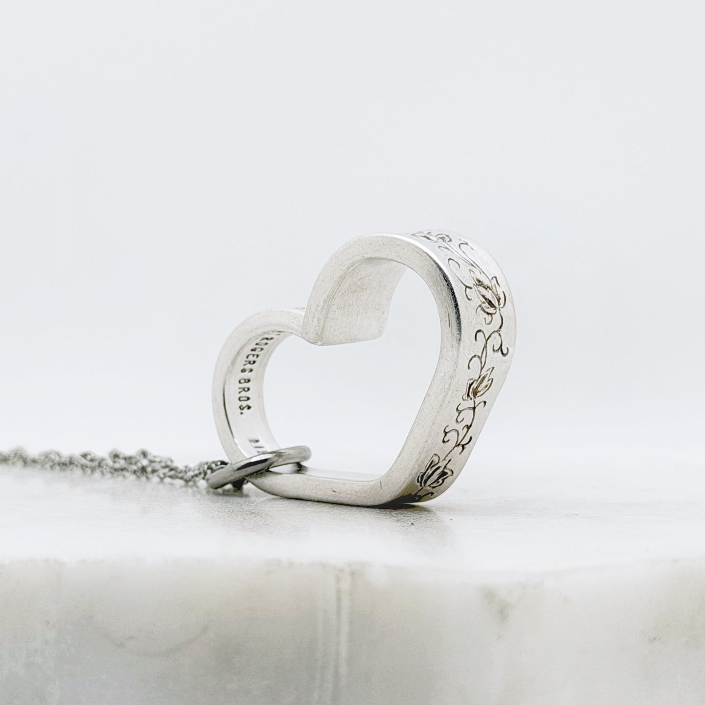 Silver Lace 1968, RARE Small Floating Heart, Vintage Spoon Jewelry Hearts callistafaye