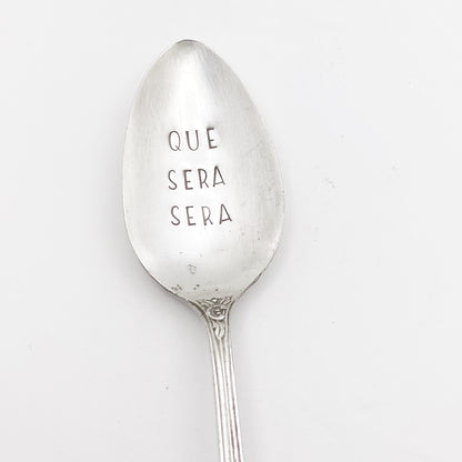 Que Sera Sera, Hand Stamped Vintage Spoon Spoons callistafaye   