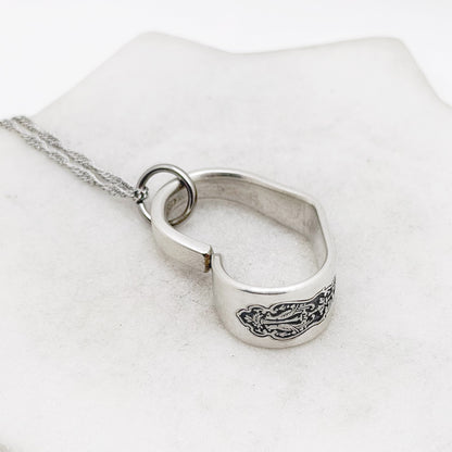 Birds of Paradise 1923, Antique Small Floating Heart, Vintage Spoon Jewelry, 100 Year Old Hearts callistafaye