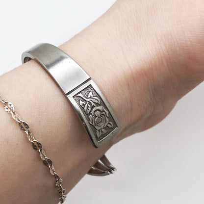 Silver Talisman, Cocktail Fork Cuff Bracelet, Vintage Seafood Fork Bracelet Bracelets callistafaye   