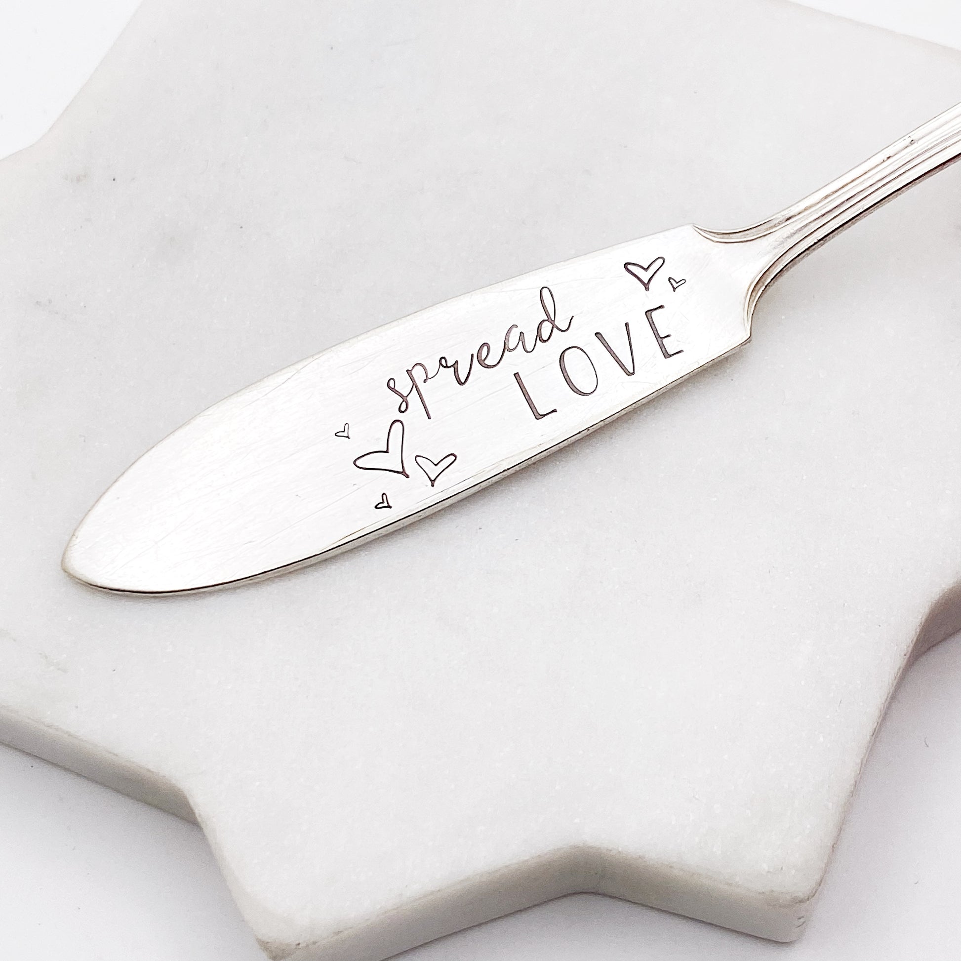 Spread Love, Hand Stamped Vintage Spreader Spreaders callistafaye   