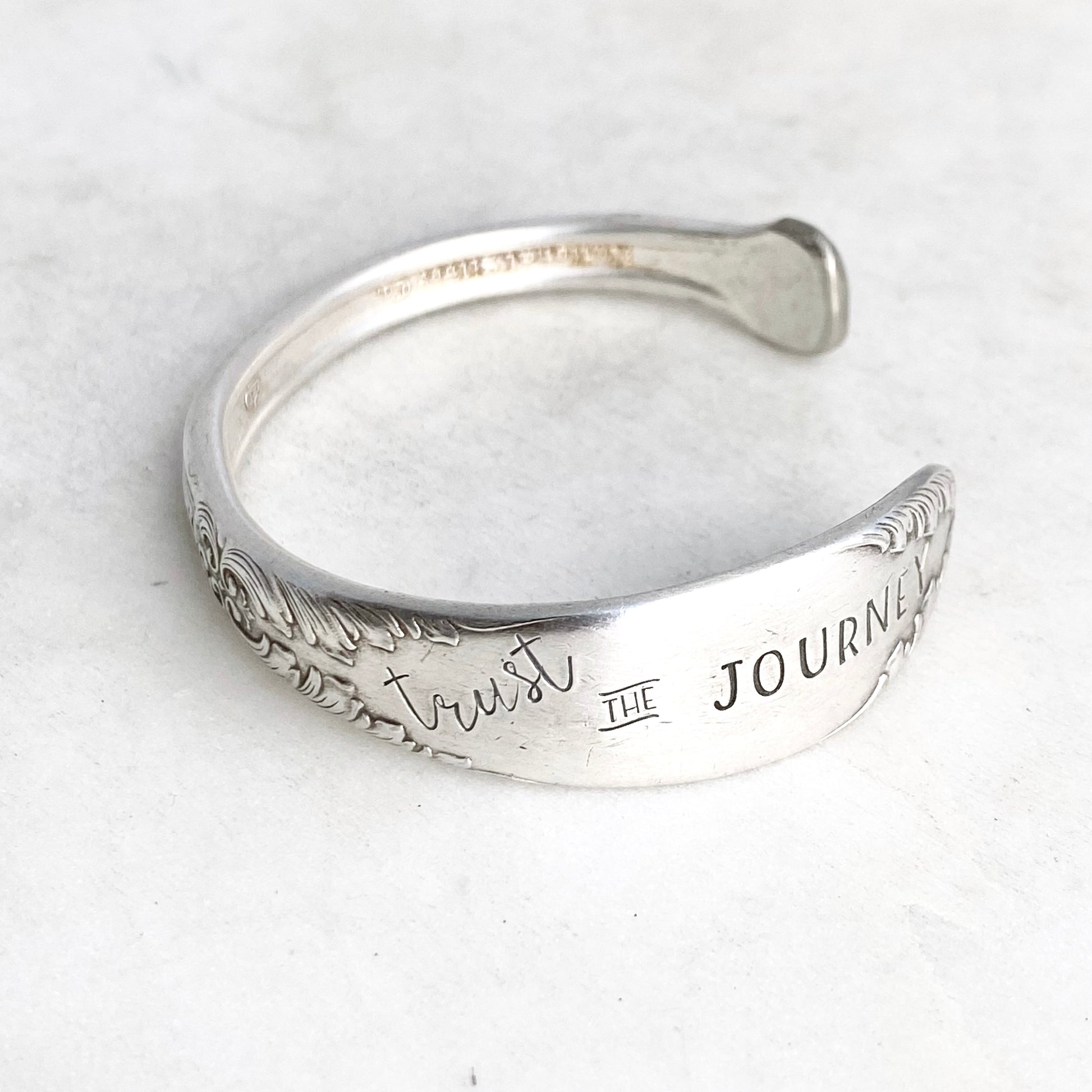 Trust the Journey, King Edward 1936, Cuff Bracelet, Vintage Spoon Handle, Iced Tea Spoon Bracelet Bracelets callistafaye   