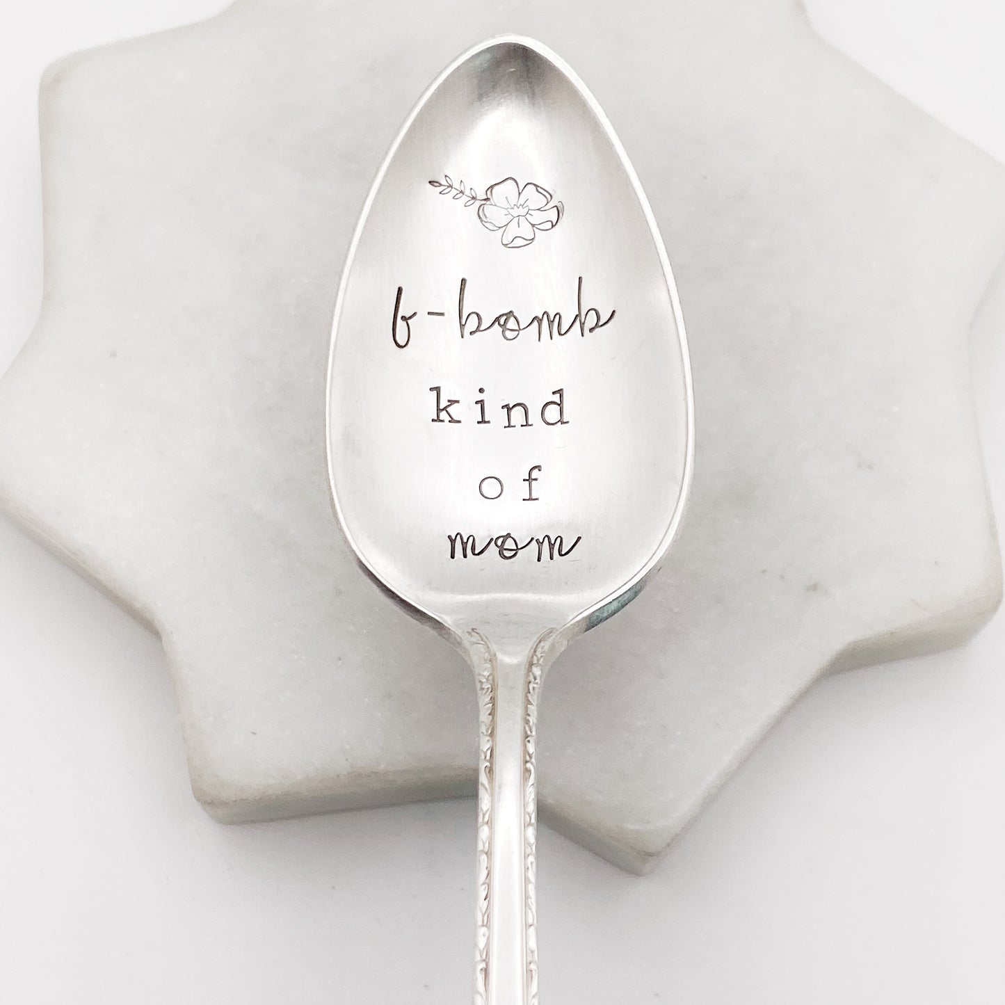 F-Bomb Kind Of Mom, Hand Stamped Vintage Spoon Spoons callistafaye
