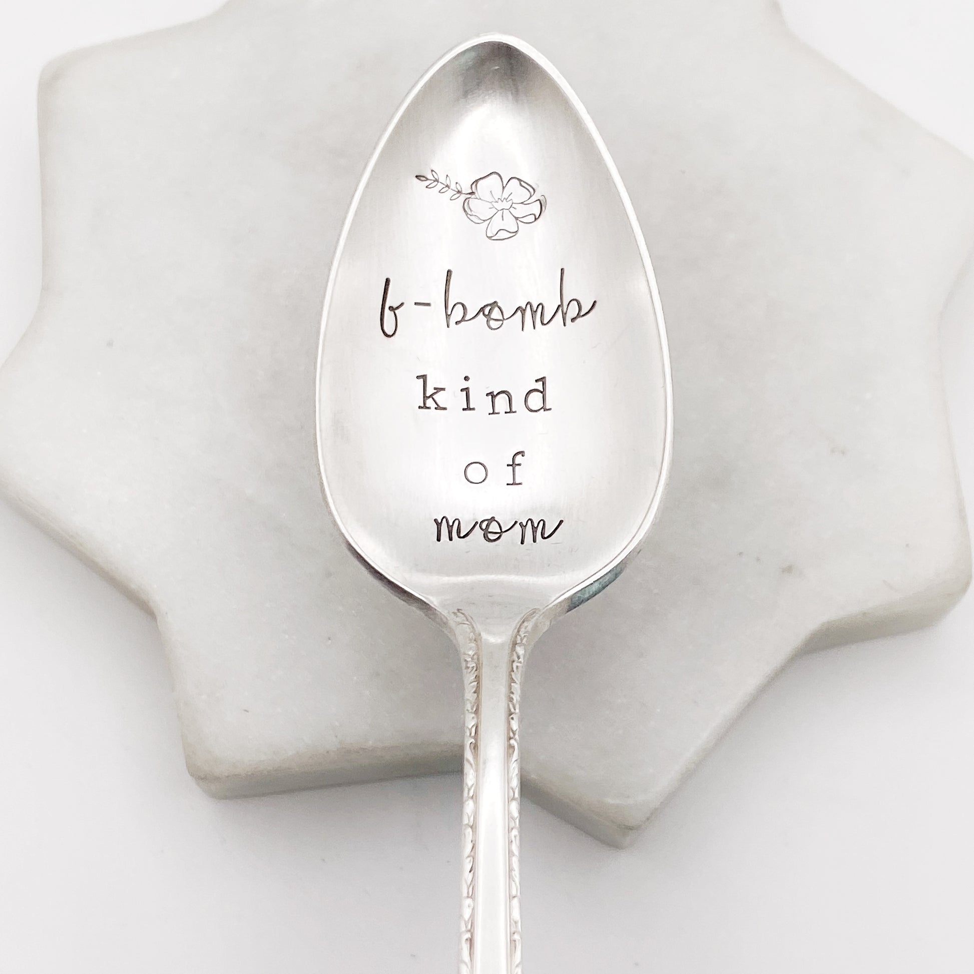 F-Bomb Kind Of Mom, Hand Stamped Vintage Spoon Spoons callistafaye