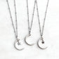 Crescent Moon Fork Tine Necklace, Moon Phase Jewelry, Vintage Silverware Jewelry Necklaces callistafaye   