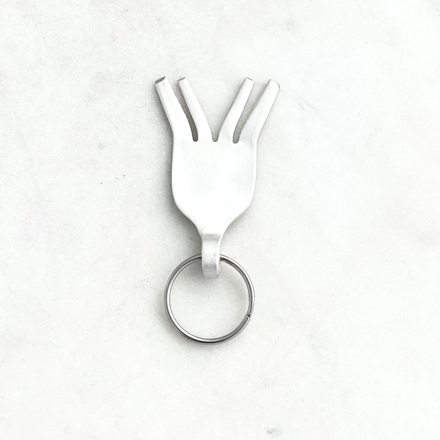 Live Long, Fork Mood Keychain, Hand Gesture Keychain, Vintage Silverware Keychain Keychains callistafaye   