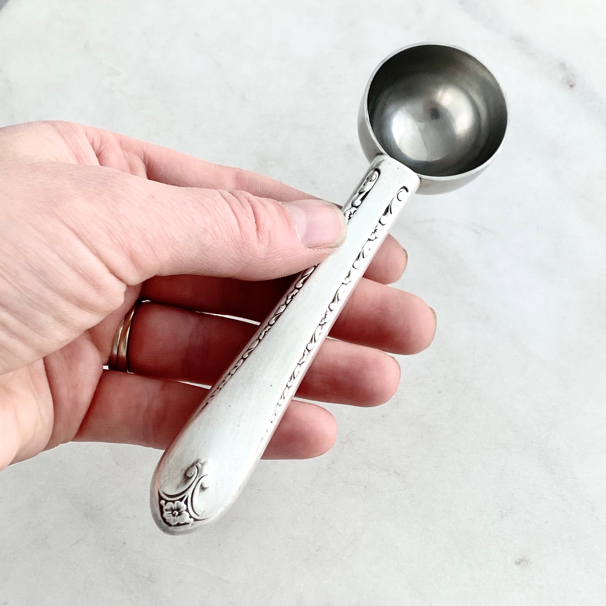 Exquisite 1940, Tea Measuring Spoon, Vintage Silverware Scoop Scoop callistafaye   