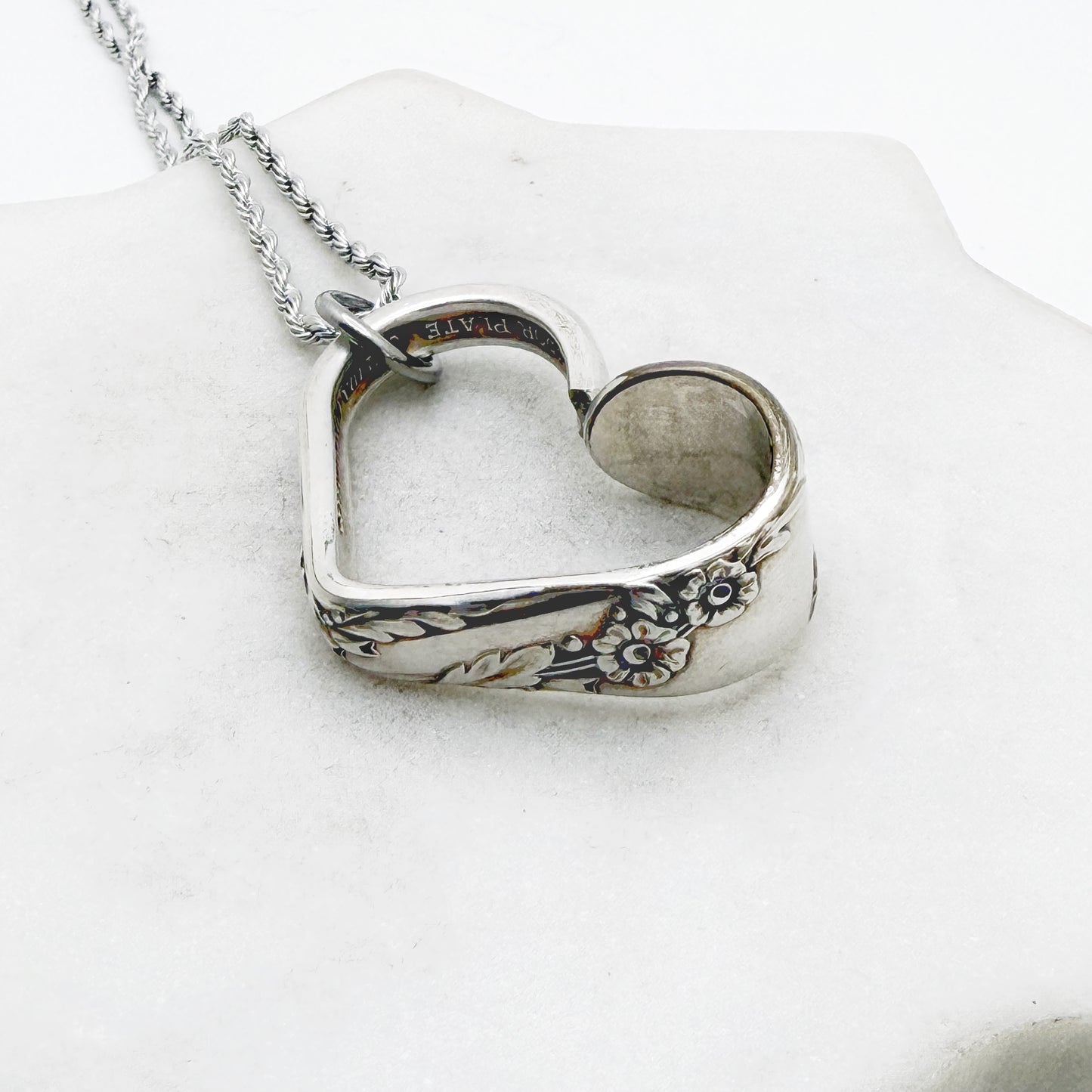 Bridal Wreath 1950, Floating Heart, Vintage Spoon Jewelry Hearts callistafaye