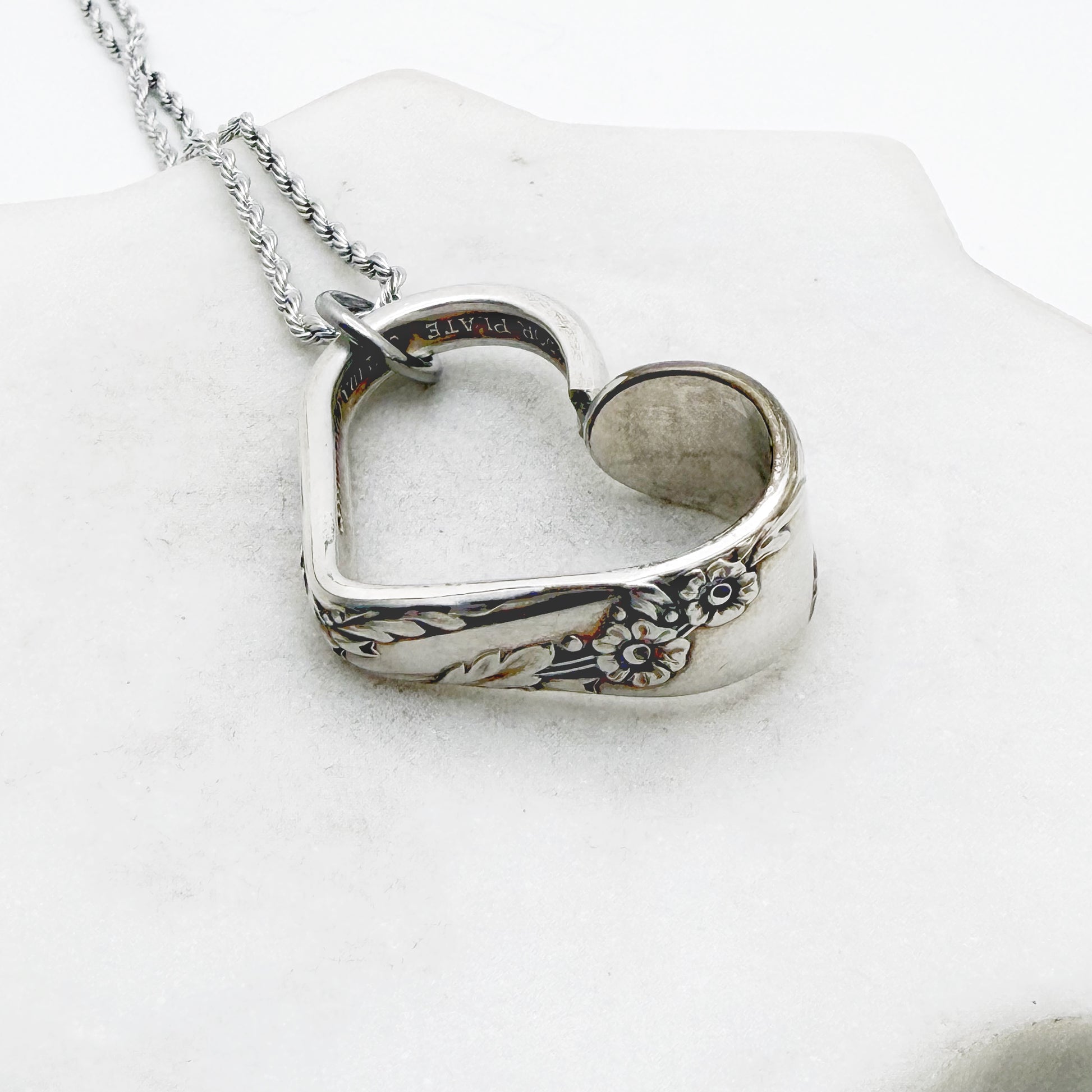 Bridal Wreath 1950, Floating Heart, Vintage Spoon Jewelry Hearts callistafaye