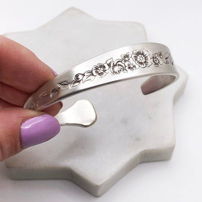 Laurel Mist 1966, Cuff Bracelet, Vintage Spoon Handle, Serving Spoon Bracelet Bracelets callistafaye   