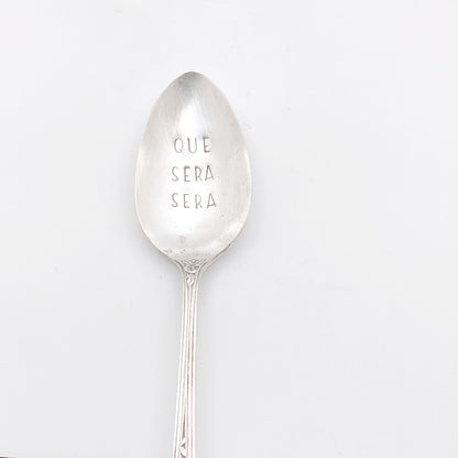 Que Sera Sera, Hand Stamped Vintage Spoon Spoons callistafaye   