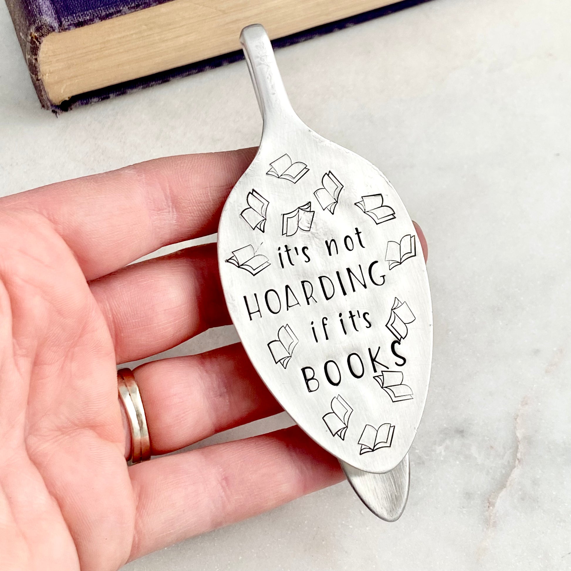 It's Not Hoarding if it's Books, Vintage Spoon Bookmark Bookmarks callistafaye   