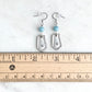 Snowflake / Aquamarine, Cortland 1940, Demitasse Handle Earrings, Reclaimed Silverware Earrings, Vintage Spoon Jewelry Earrings callistafaye   