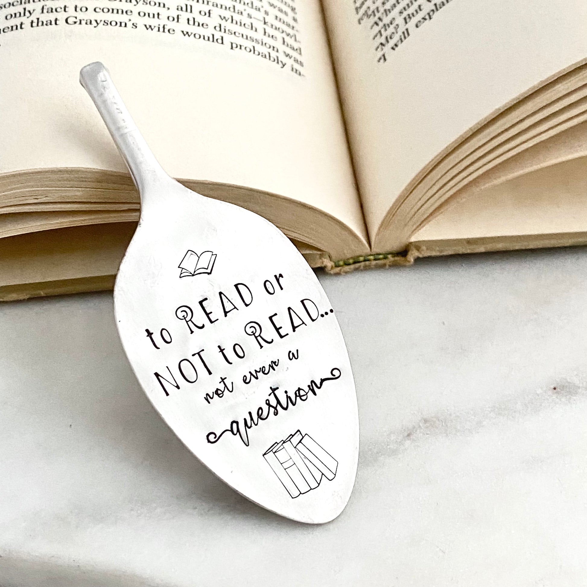 To Read or Not to Read, Not Even a Question, Vintage Spoon Bookmark Bookmarks callistafaye   