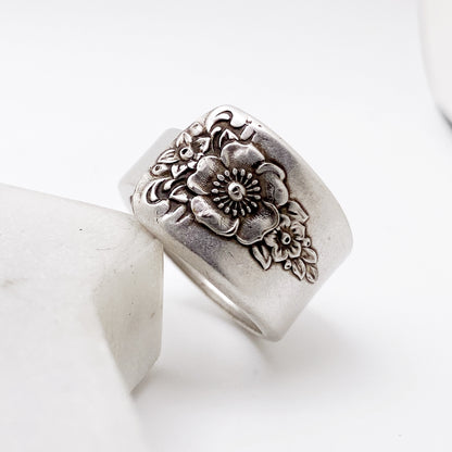 Spring Charm 1950, Custom Size Spoon Ring, Vintage Silverware Ring Rings callistafaye