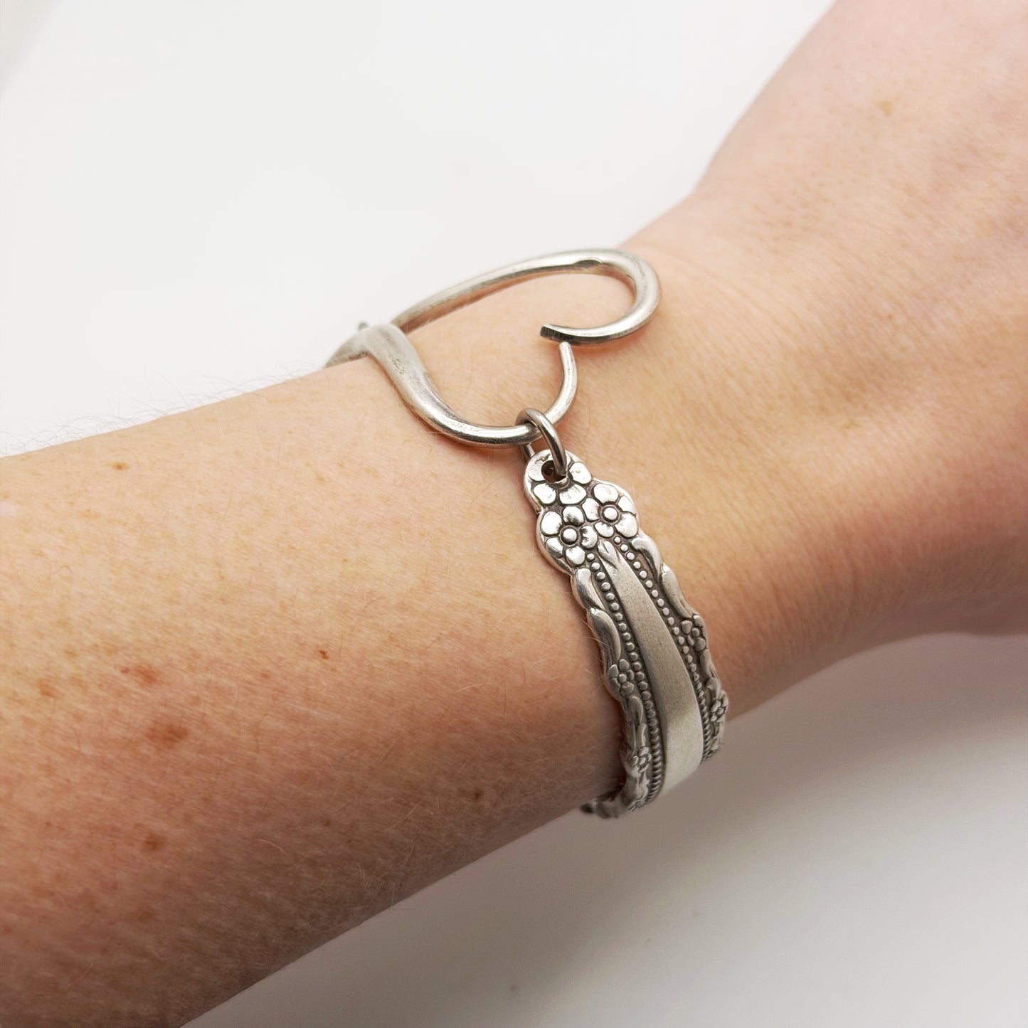 Royal Lace 1973, RARE Curly Fork Heart Bracelet, Vintage Spoon Handle, Vintage Fork Bracelet Bracelets callistafaye