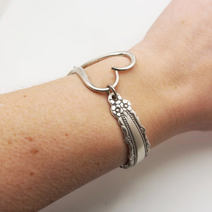 Royal Lace 1973, RARE Curly Fork Heart Bracelet, Vintage Spoon Handle, Vintage Fork Bracelet Bracelets callistafaye