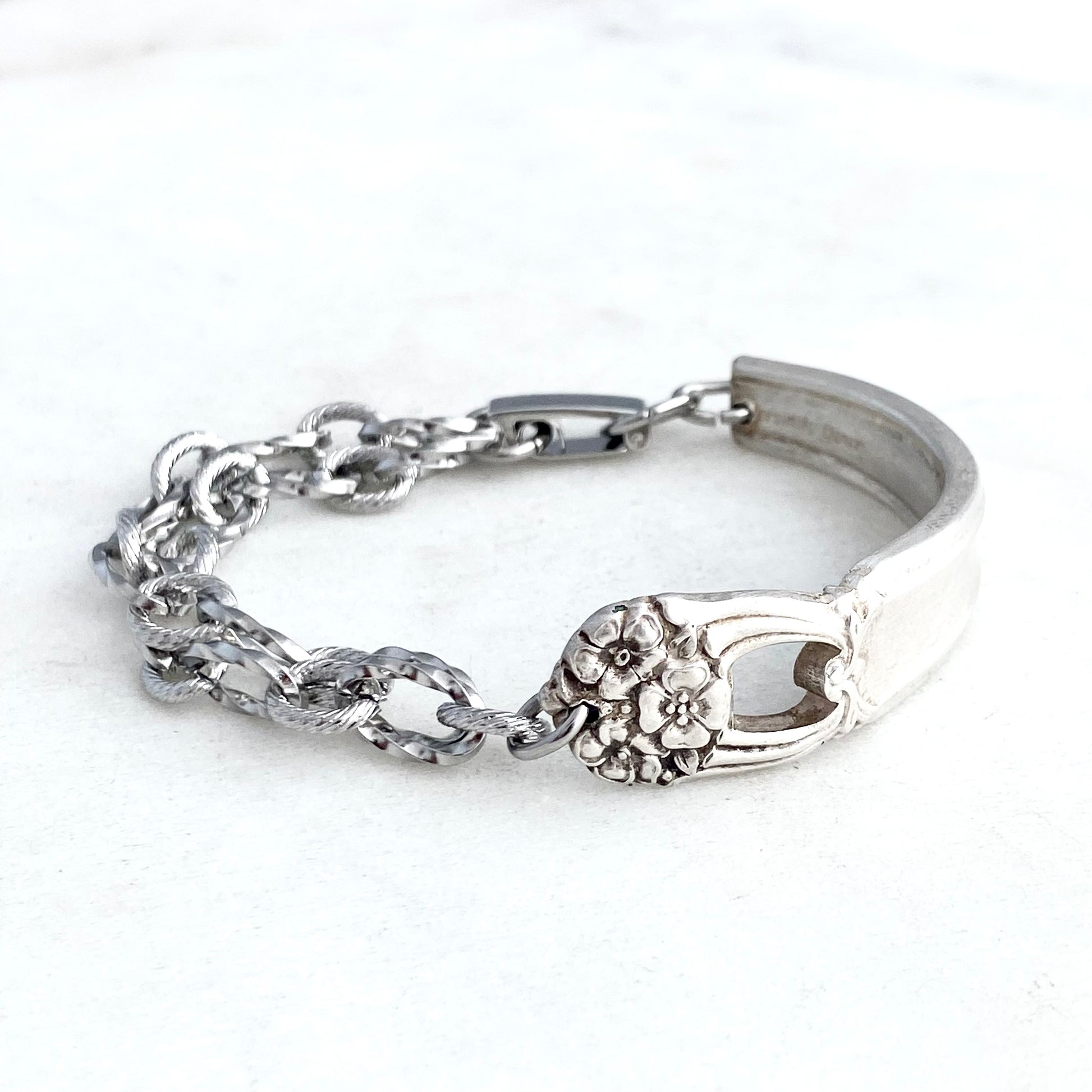 Eternally Yours 1941, Half Chain Bracelet, Vintage Spoon Handle, Antique Spoon Bracelet Bracelets callistafaye   