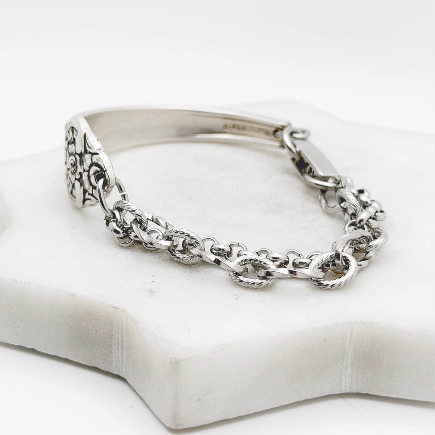 Plantation (Roses) 1948, Half Chain Bracelet, Vintage Spoon Handle, Antique Spoon Bracelet Bracelets callistafaye