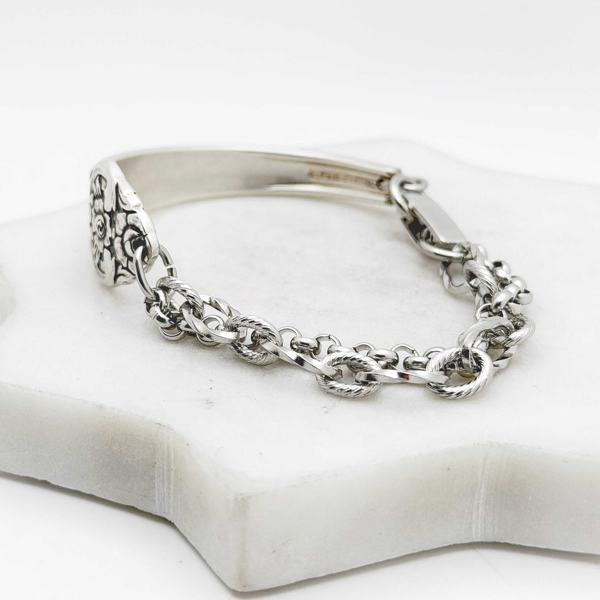 Plantation (Roses) 1948, Half Chain Bracelet, Vintage Spoon Handle, Antique Spoon Bracelet Bracelets callistafaye