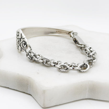 Plantation (Roses) 1948, Half Chain Bracelet, Vintage Spoon Handle, Antique Spoon Bracelet Bracelets callistafaye