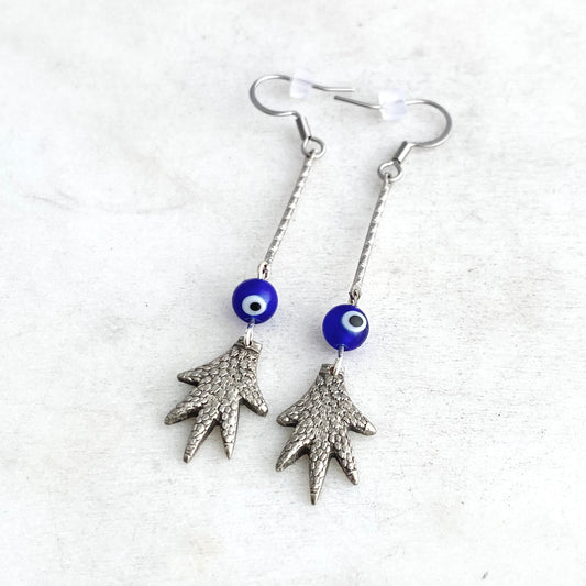 Chicken Foot Drop Earrings, Reclaimed Silverware Earrings, Vintage Spoon Jewelry Earrings callistafaye   