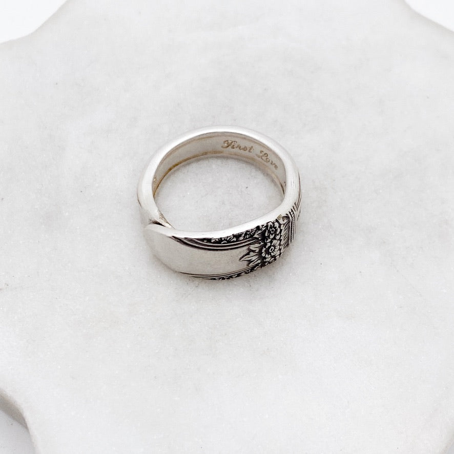 Tiny First Love 1937, Custom Size, Demi Spoon Ring, Vintage Spoon Ring Rings callistafaye