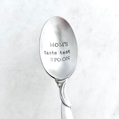 Mom's Taste Test Spoon, Hand Stamped Vintage Spoon Spoons callistafaye   