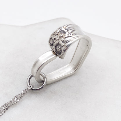 April 1950, RARE Small Floating Heart, Vintage Spoon Jewelry Hearts callistafaye