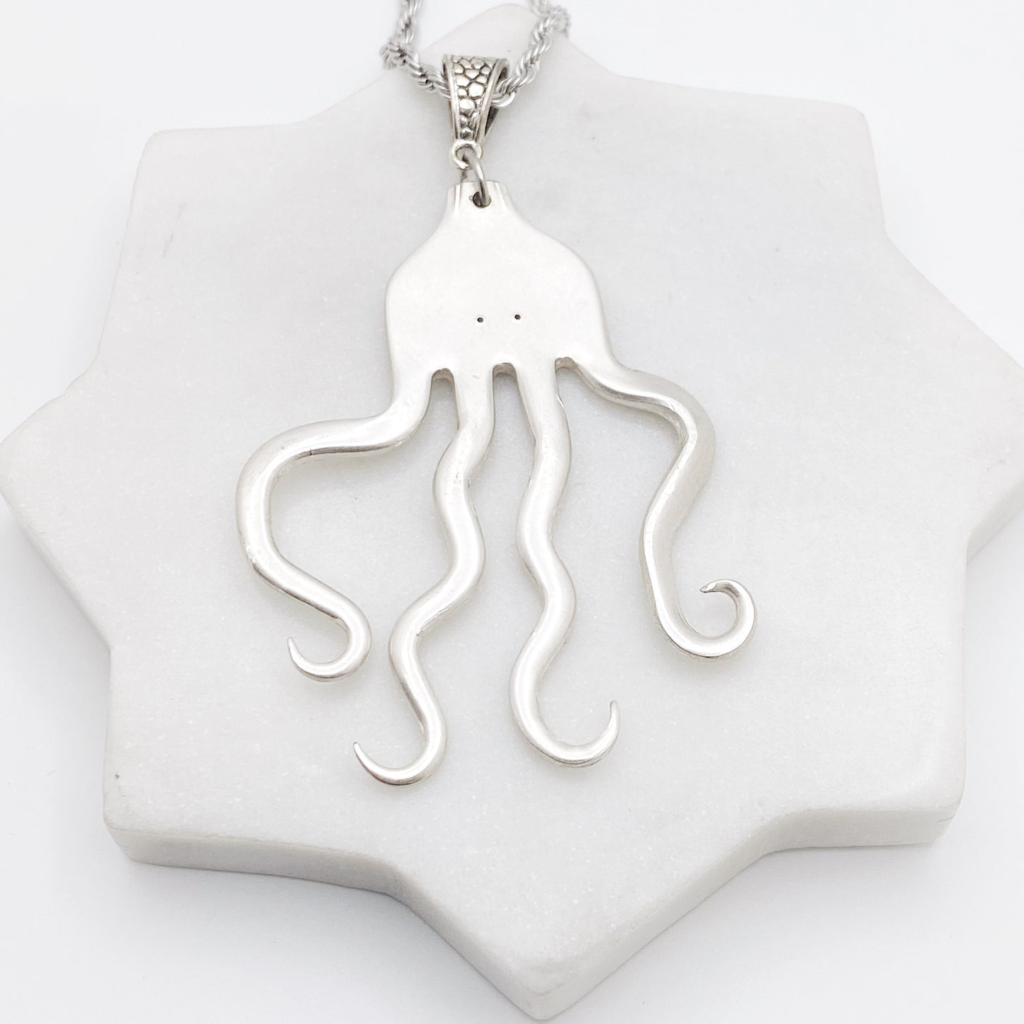 Forktopus Necklace, Octopus Fork Pendant, Vintage Silverware Jewelry Necklaces callistafaye b  