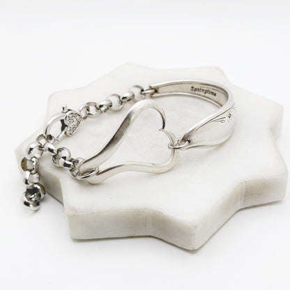 Springtime 1957, Curly Fork Heart Bracelet, Vintage Spoon Handle, Antique Fork Bracelet Bracelets callistafaye