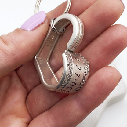 Custom Date, Anniversary Gift, Park Lane 1936, Floating Heart Keychain, Personalized Vintage Spoon Monogram Keychain Hearts callistafaye   