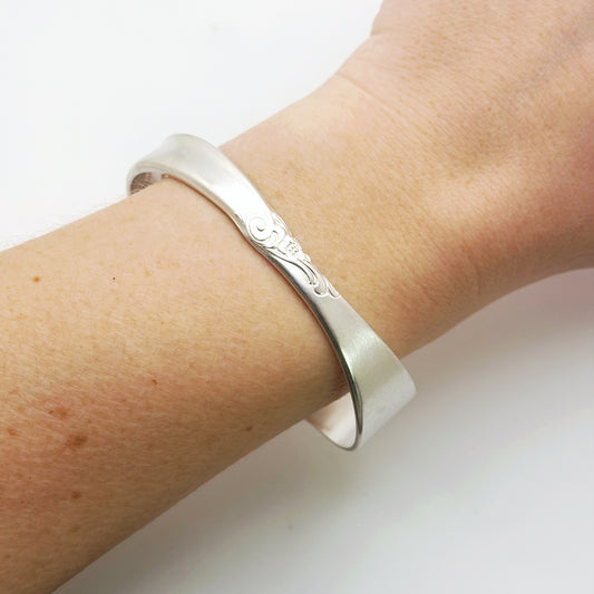 LARGE Leilani 1961, Cuff Bracelet, Hand Stamped Vintage Spreader Bracelets callistafaye