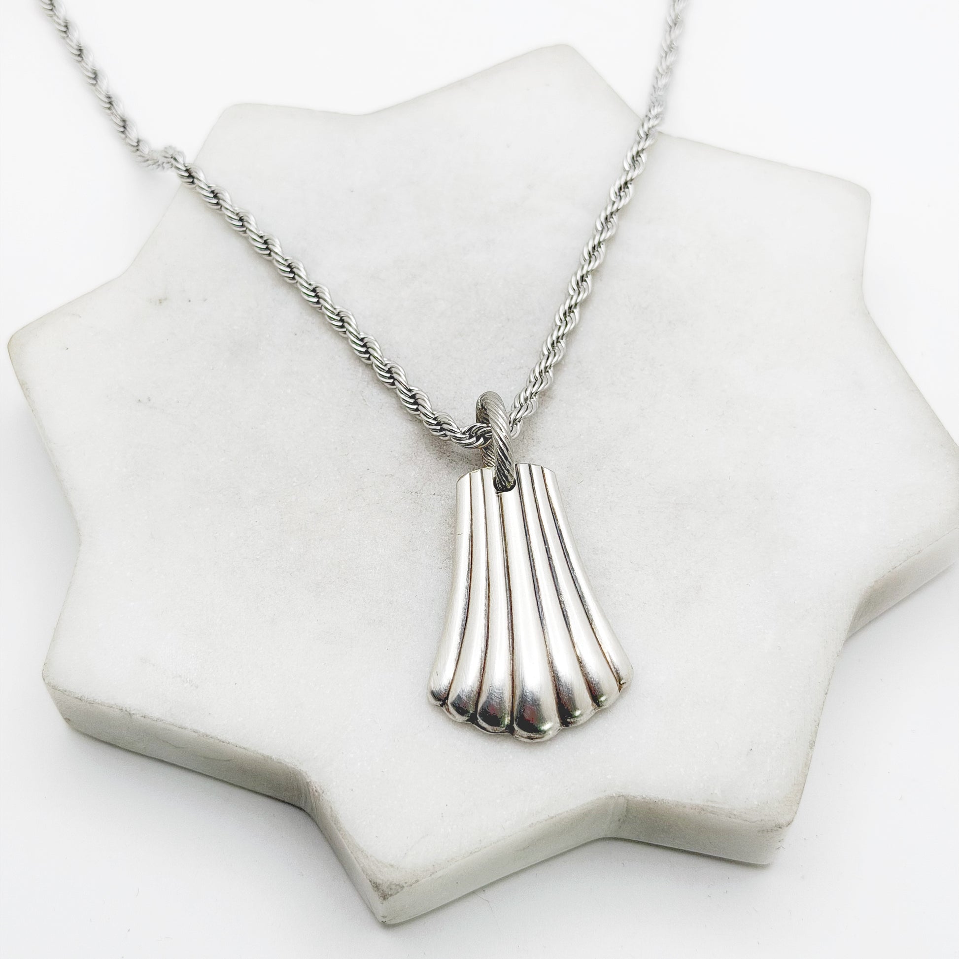 Floral Queen 1992, Reclaimed Spoon Handle Pendant, Vintage Silver Necklace Necklaces callistafaye