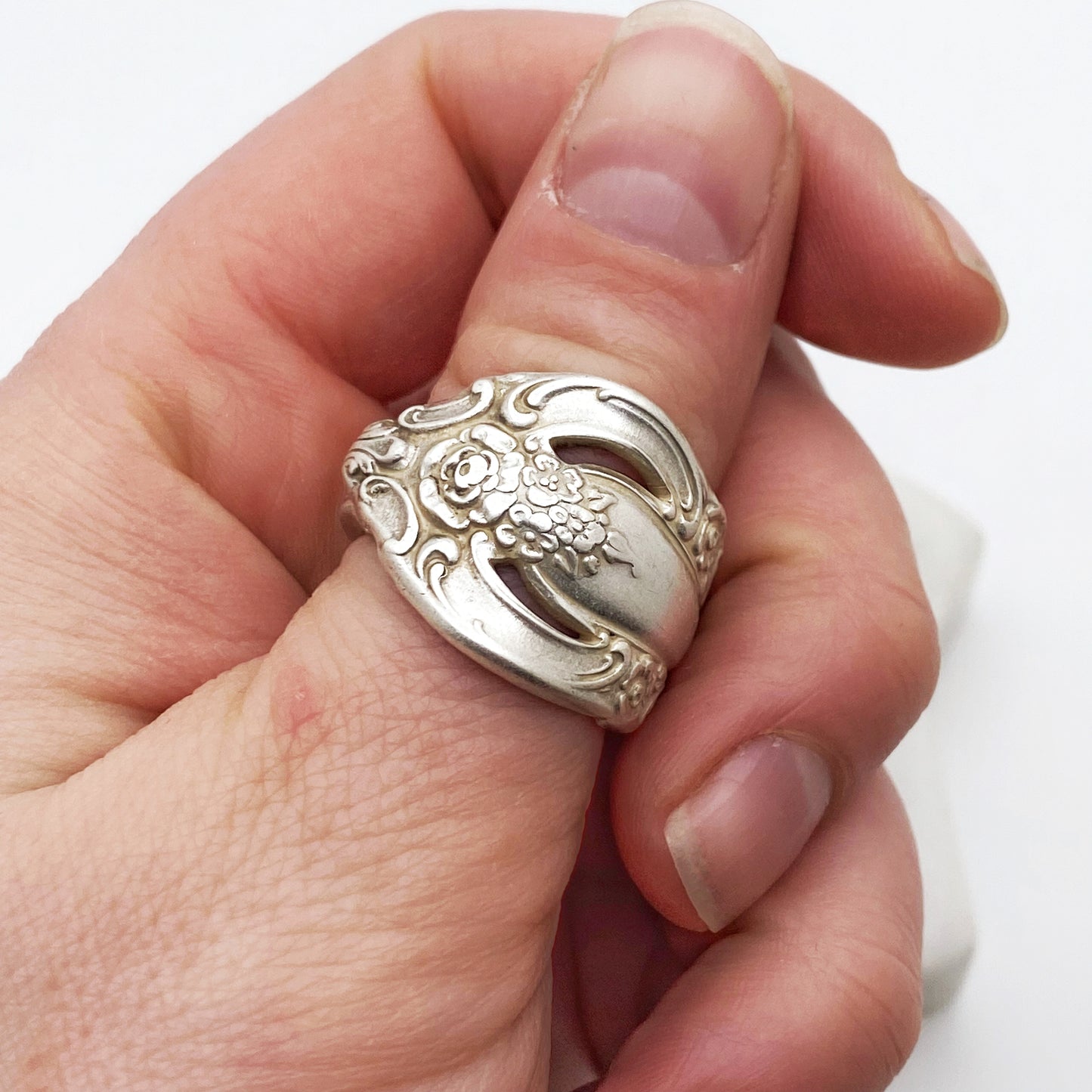 Silver Artistry 1965, Custom Size Spoon Ring, Vintage Silverware Ring Rings callistafaye   