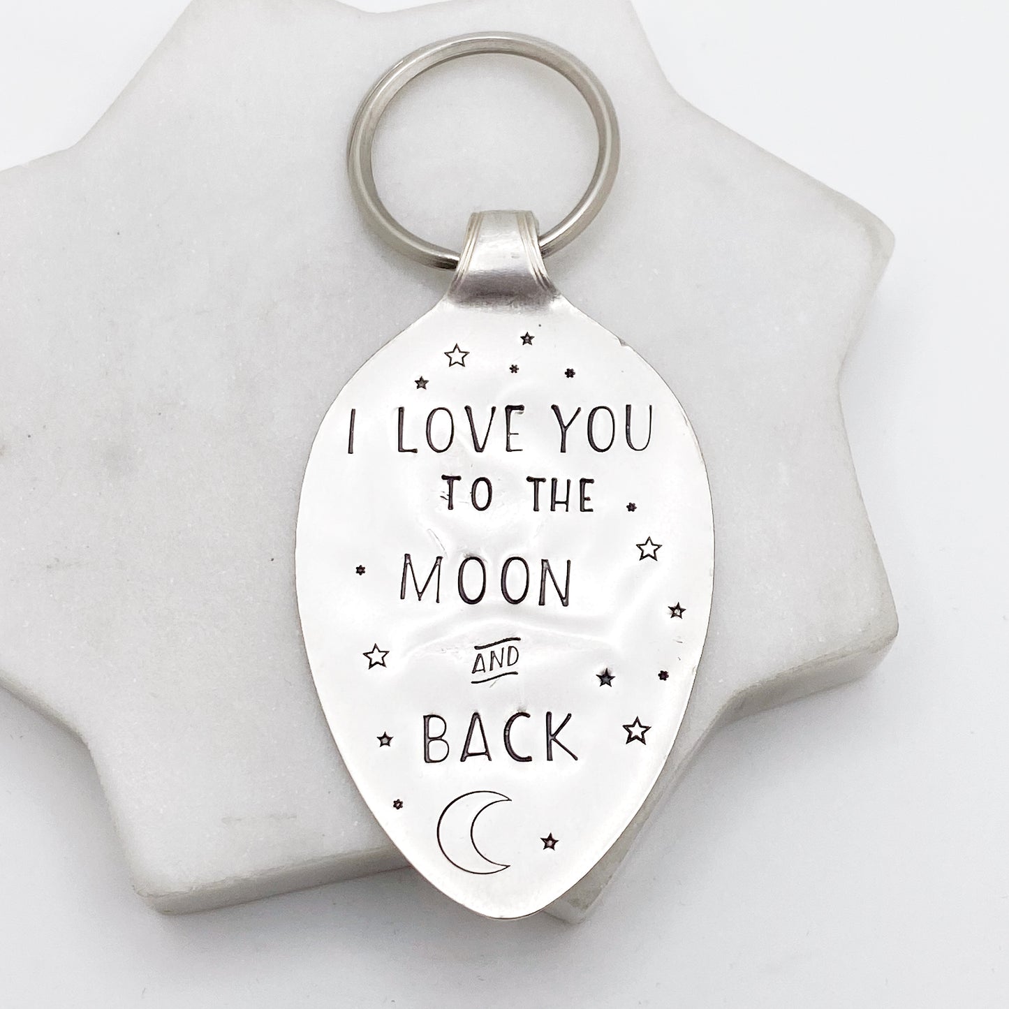 I Love You…, Hand Stamped Vintage Spoon Keychain Keychains callistafaye   