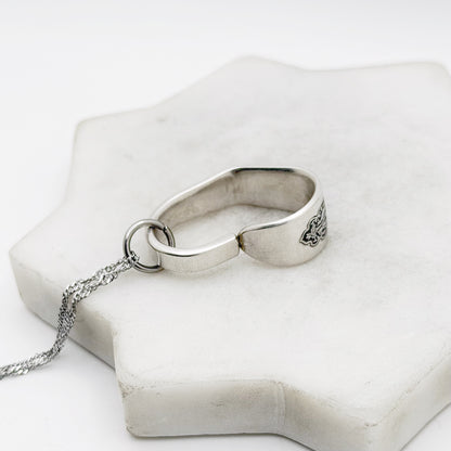 Birds of Paradise 1923, Antique Small Floating Heart, Vintage Spoon Jewelry, 100 Year Old Hearts callistafaye