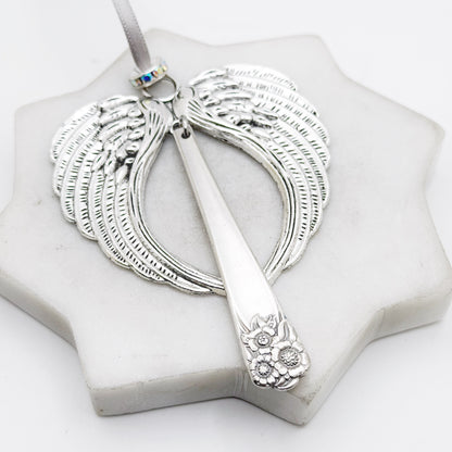 Large Angel Ornament, April 1590 RARE, Hand Stamped Vintage Spoon Ornament Ornaments callistafaye