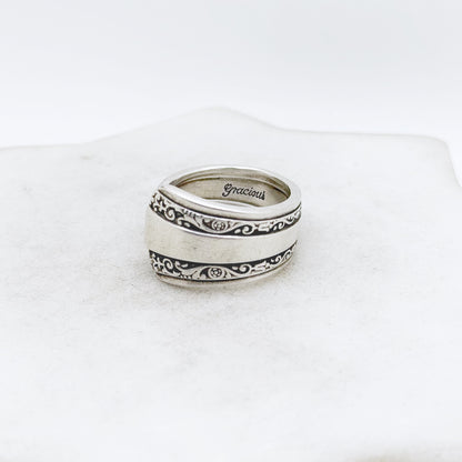 Gracious 1939, Custom Size Spoon Ring, Vintage Silverware Ring Rings callistafaye