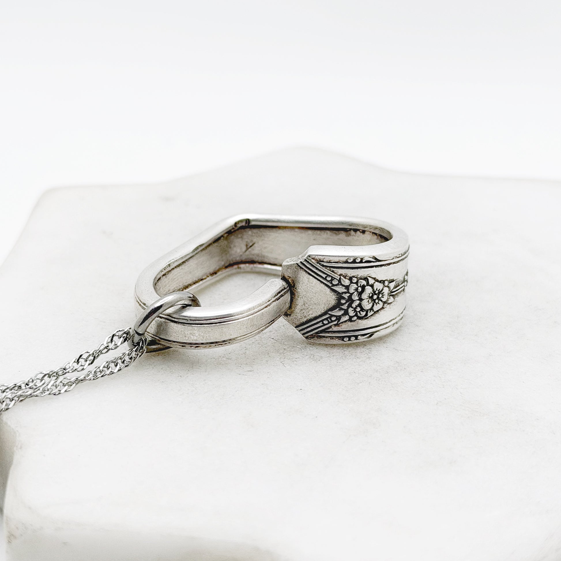 Milady 1940, Small Floating Heart, Vintage Spoon Jewelry Hearts callistafaye