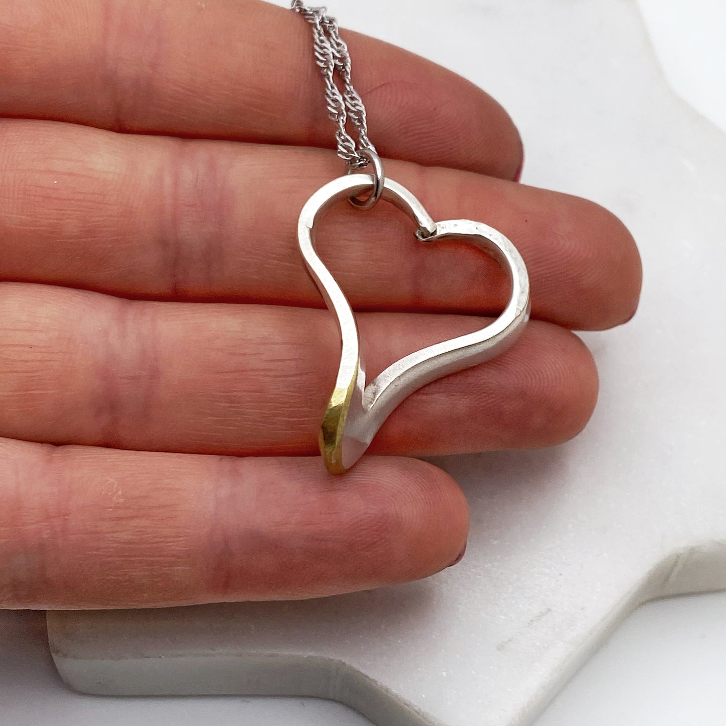 Small Fork Tine Heart, Small Floating Heart, Vintage Silverware Jewelry Hearts callistafaye   