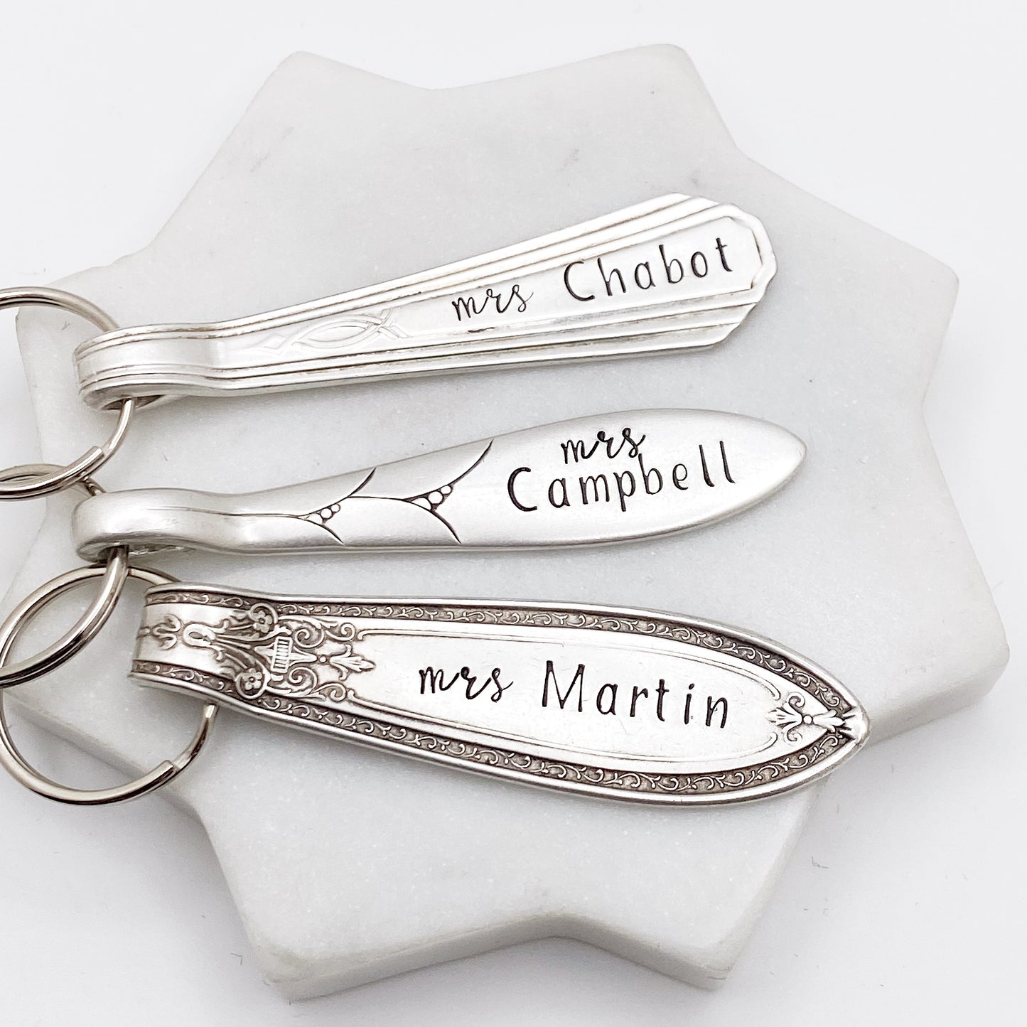 CUSTOM Spoon Handle Keychain, Teacher Gift Keychains callistafaye