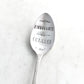 Caffeinate and Conquer, Hand Stamped Vintage Spoon Spoons callistafaye   